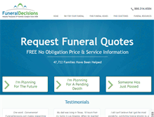 Tablet Screenshot of funeraldecisions.com